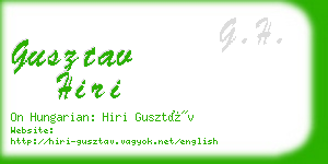 gusztav hiri business card